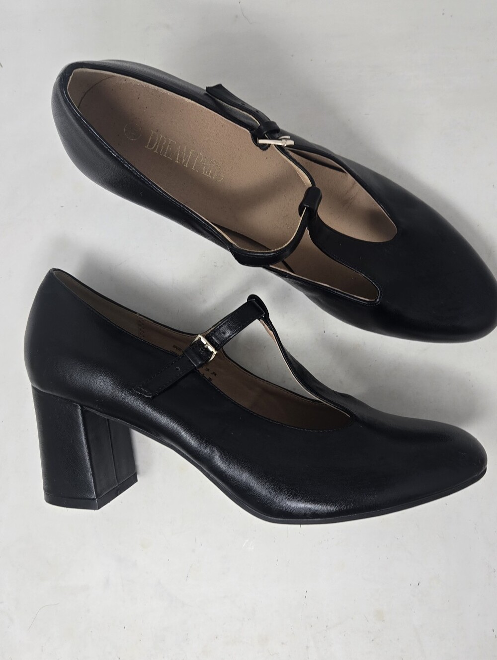 Dream Pairs Mary Jane T-Strap Chunky Block Heel Pumps Women's Size 11